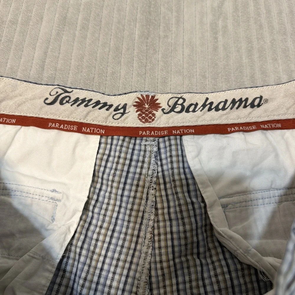 Tommy Bahama Linen Silk Shorts Mens Size 38 Paradise Nation Plaid Lightweight
